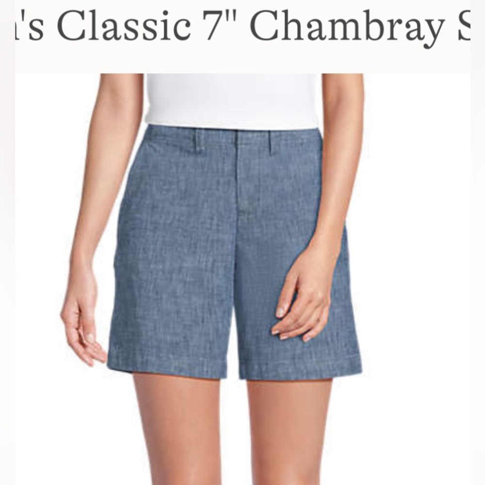 Lands End! Dark chambray shorts
